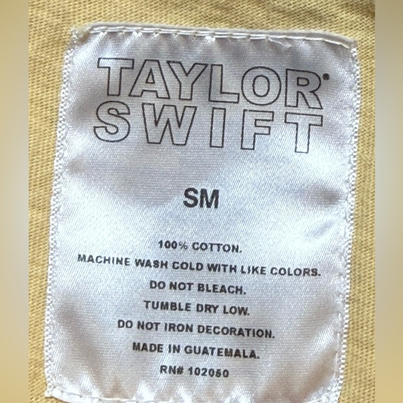 Taylor Swift It's Golden Like Daylight long sleeve spirit jersey dolman Small - Picture 10 of 12